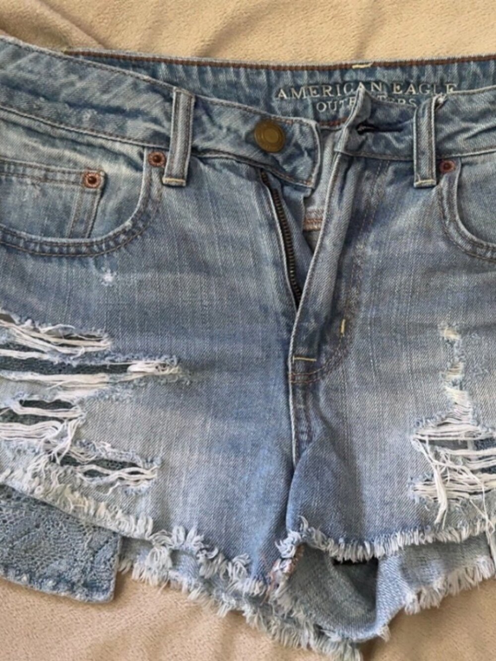 American Eagle Hi Rise Festival jean shorts